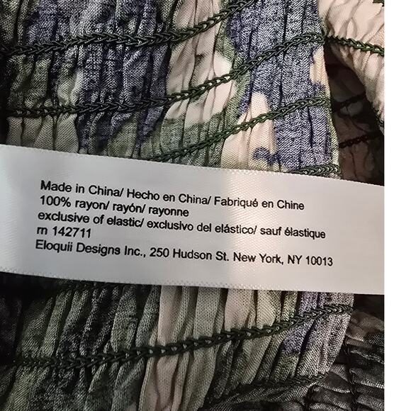 Eloquii Elements Floral Leaf Smocking Business Work Jumpsuit Women's 16 - Picture 6 of 6